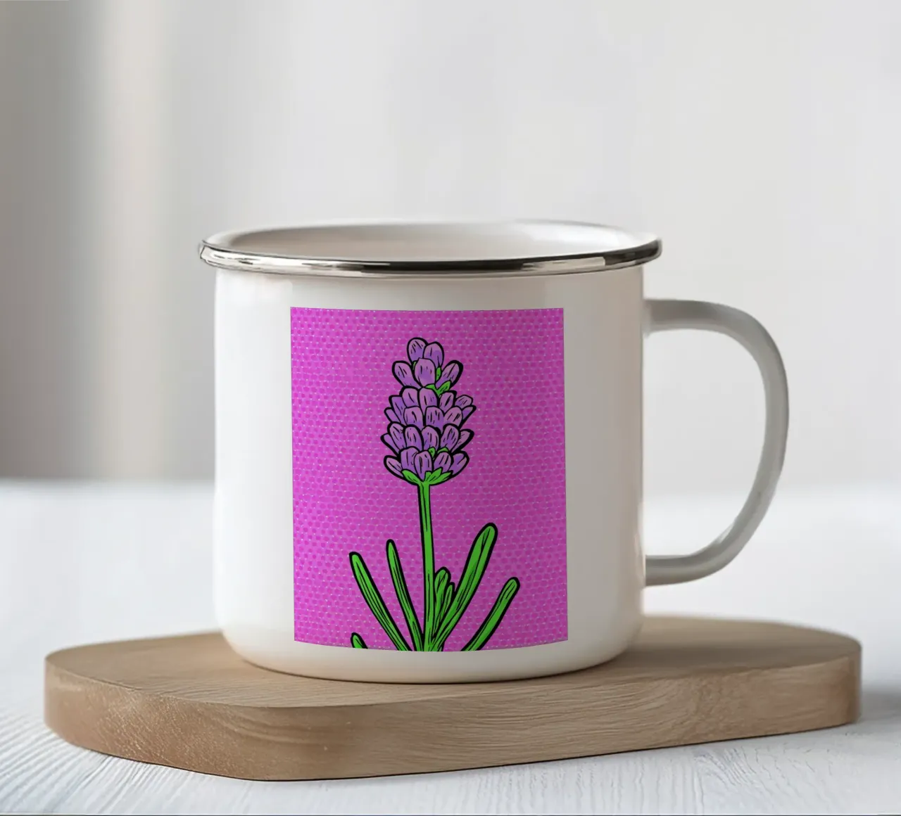 Lavanda - Pop Art tazza in smalto da ColorCrash Gallery