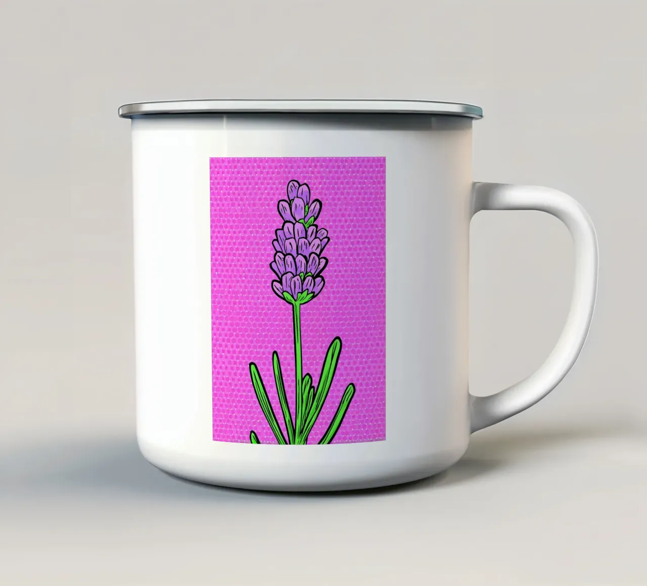 Lavanda - Pop Art tazza in smalto da ColorCrash Gallery