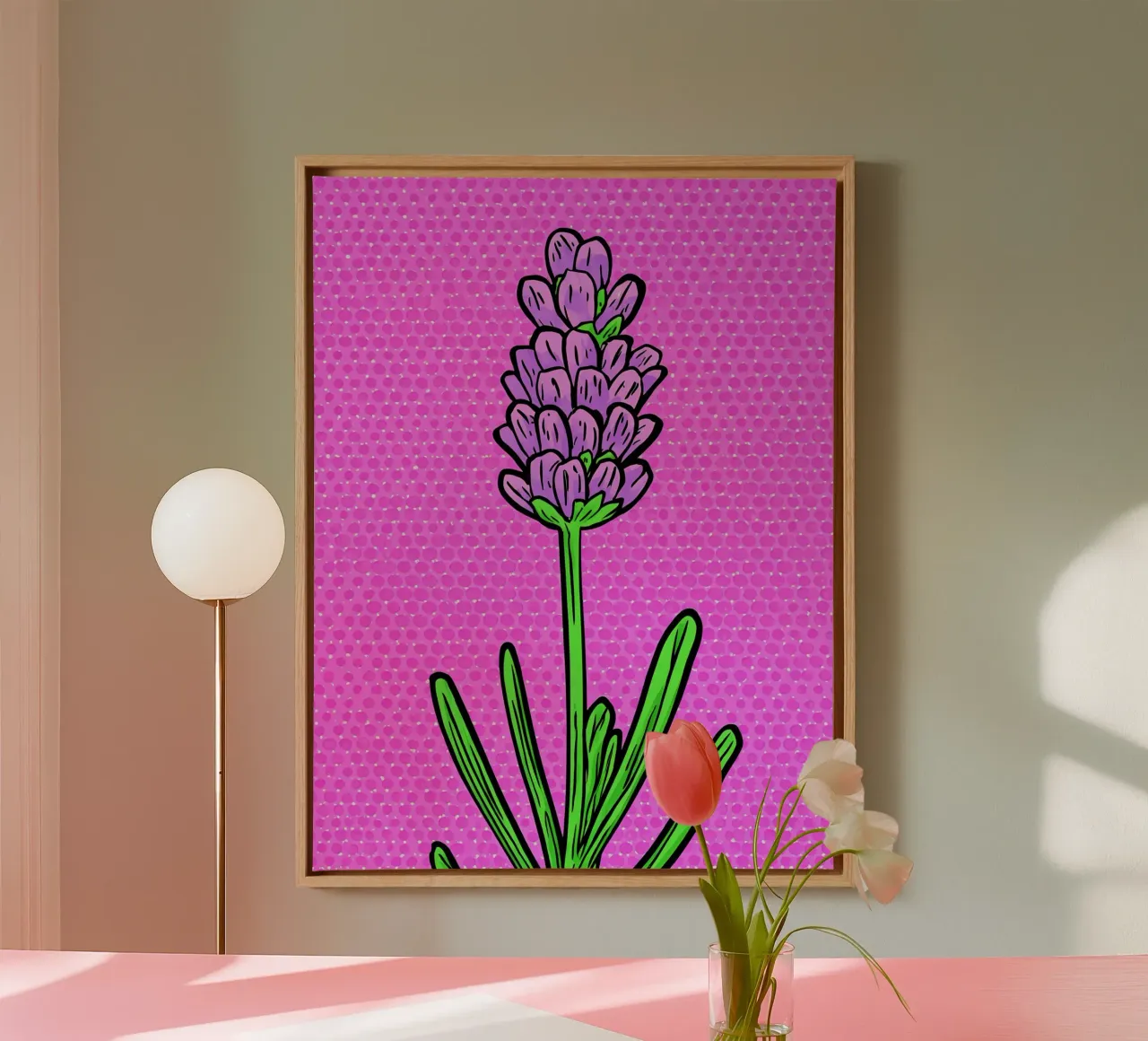 Lavanda - Pop Art tela con Cornice a cassetta da ColorCrash Gallery