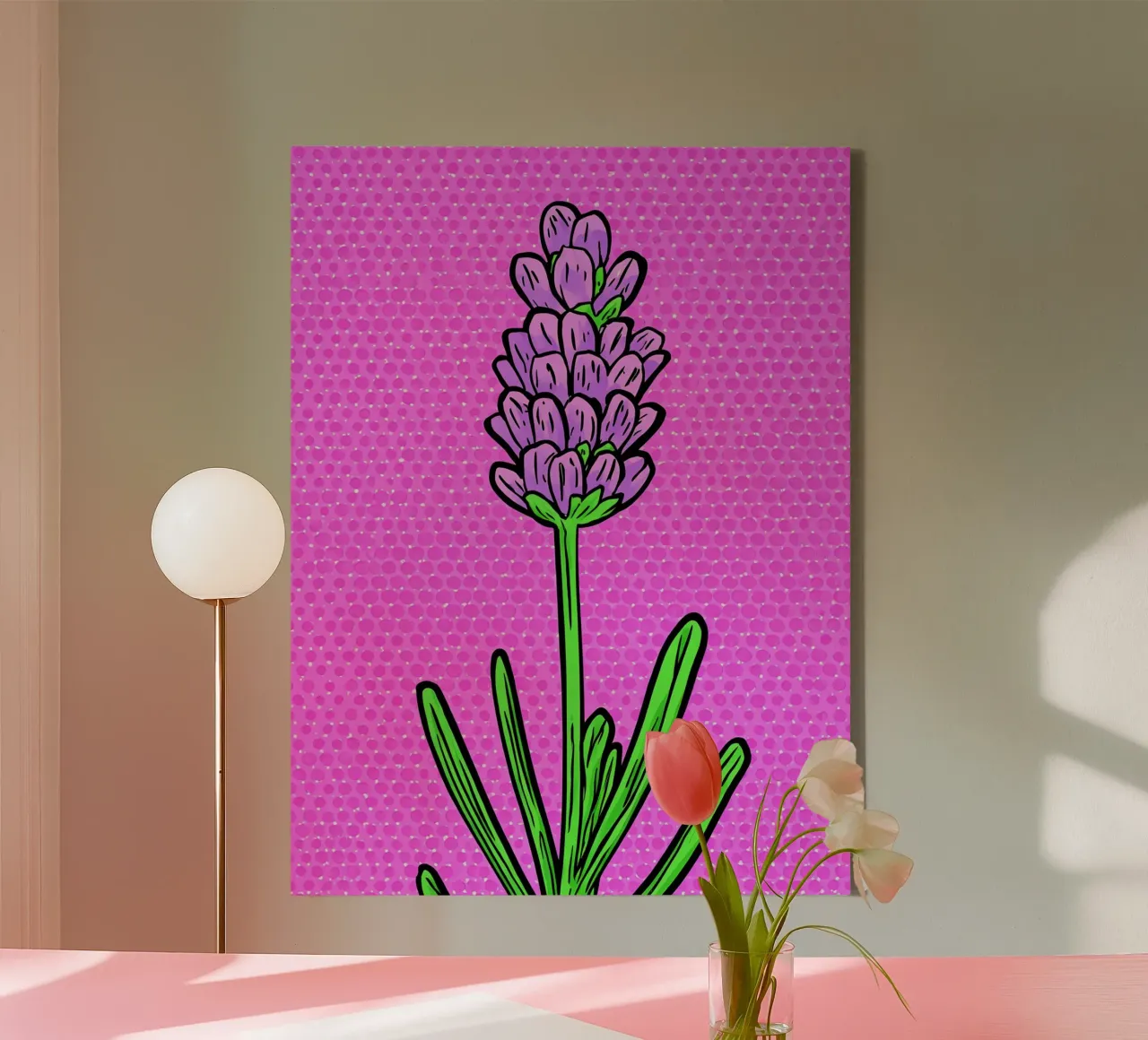 Lavanda - Pop Art tela con Cornice a cassetta da ColorCrash Gallery