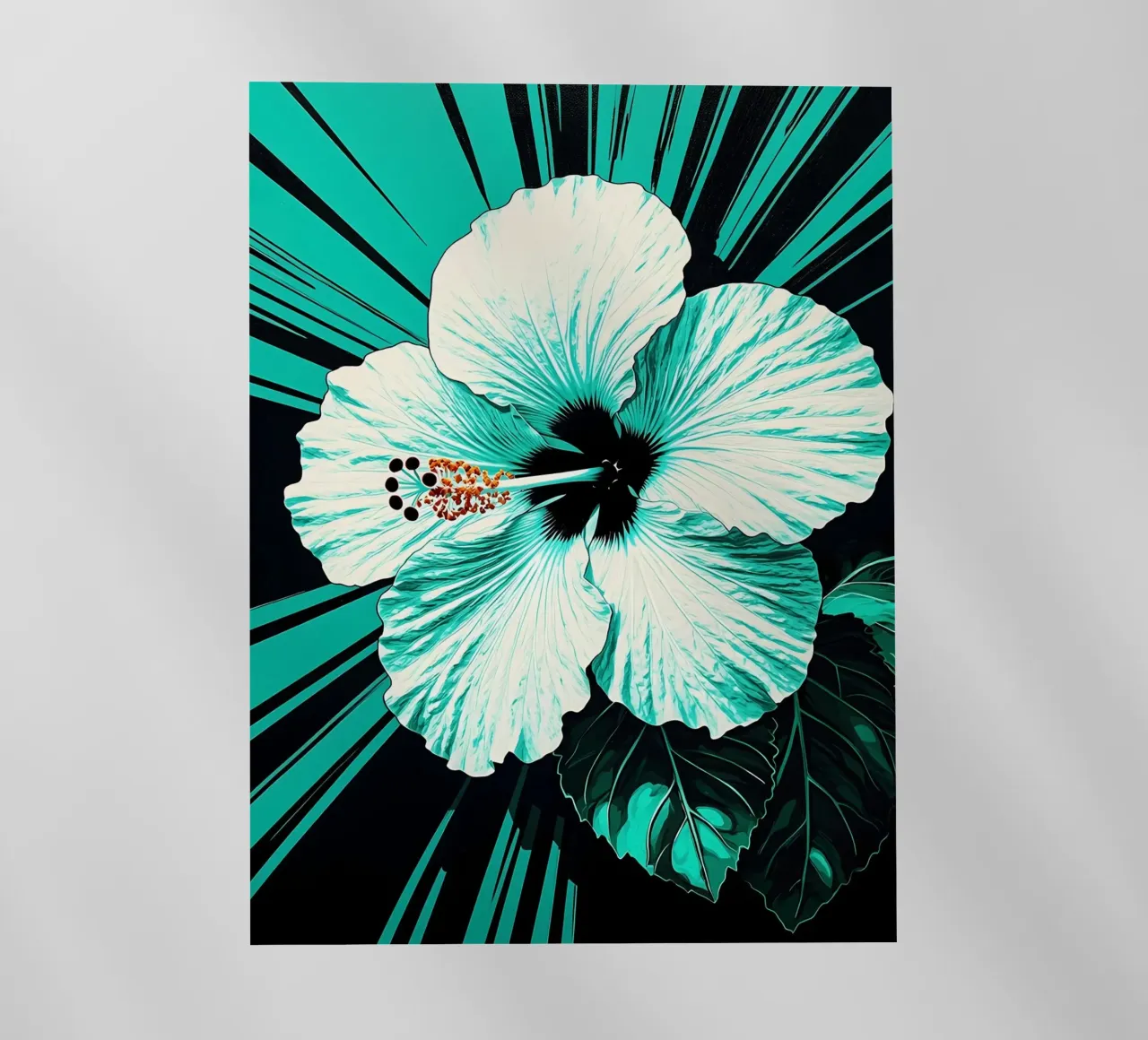 Fiore di ibisco - Pop Art pellicola backlit da ColorCrash Gallery