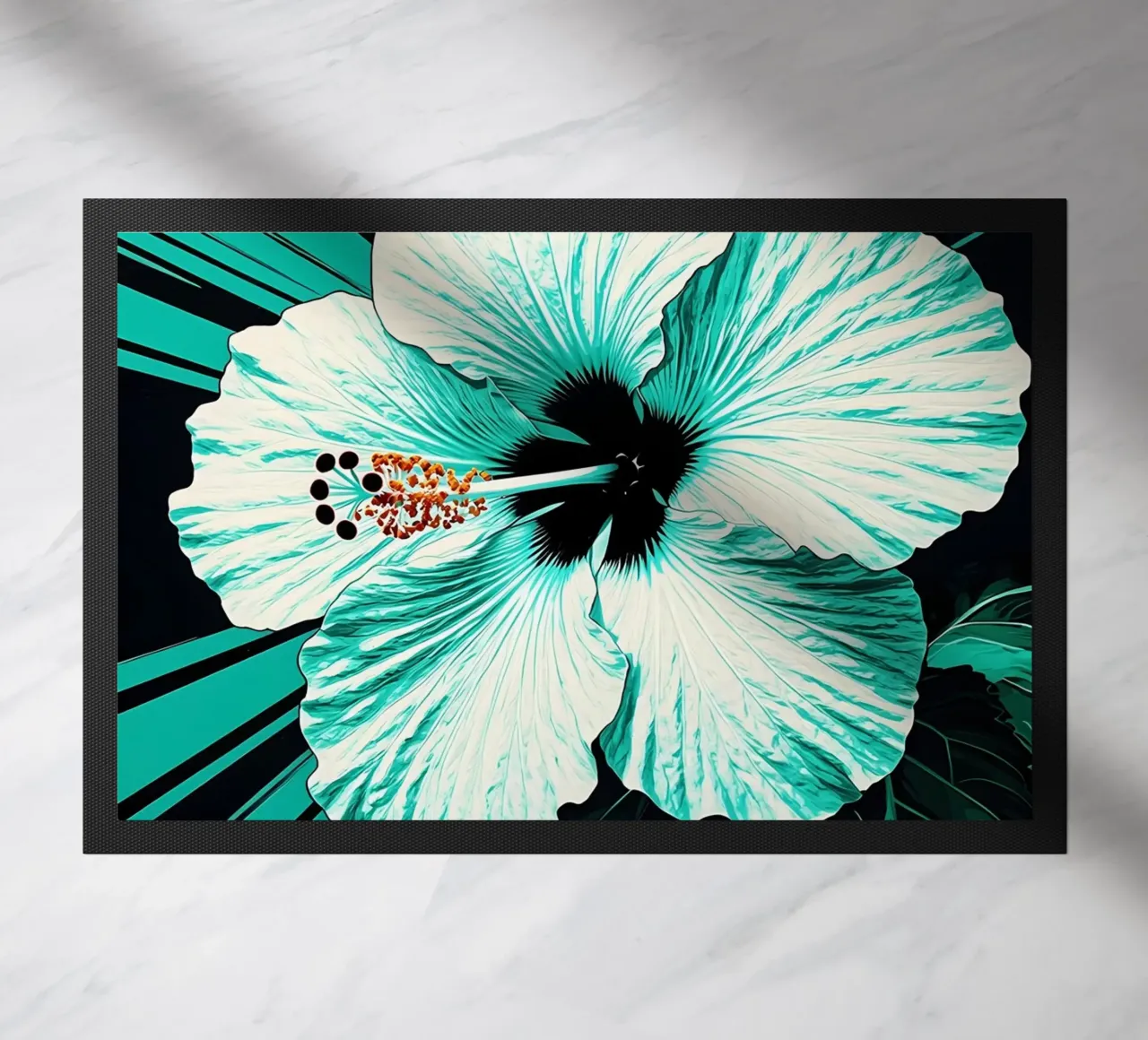 Fiore di ibisco - Pop Art zerbino da ColorCrash Gallery