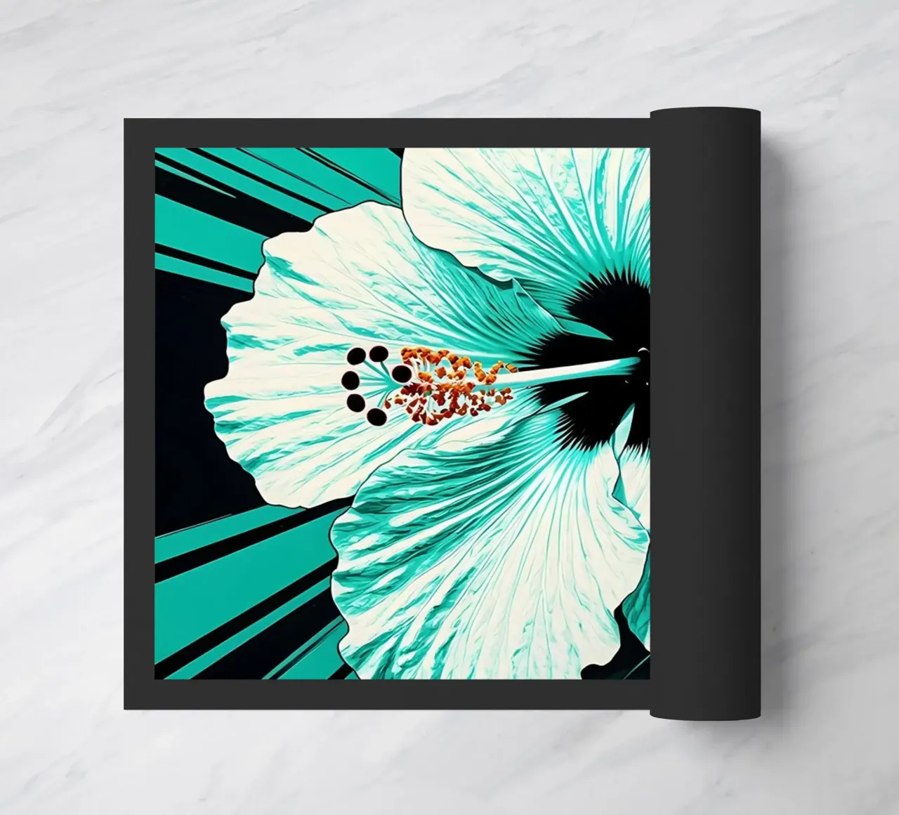 Fiore di ibisco - Pop Art zerbino da ColorCrash Gallery
