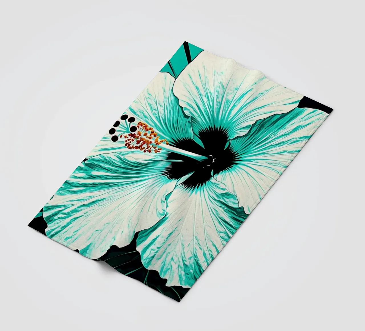 Fiore di ibisco - Pop Art coperta in pile da ColorCrash Gallery