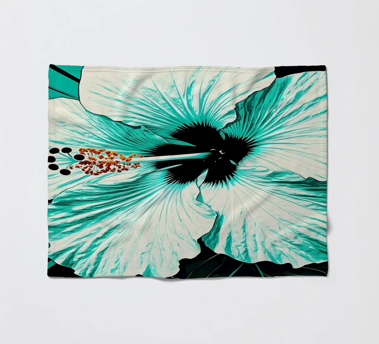 Fiore di ibisco - Pop Art coperta in pile da ColorCrash Gallery