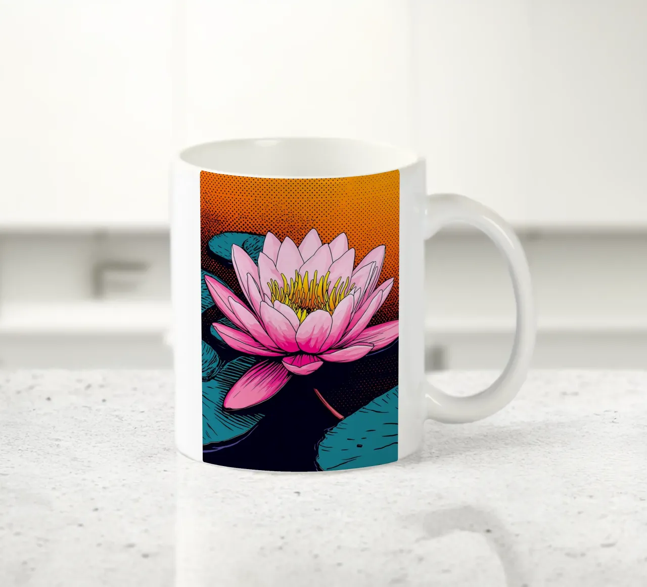 Ninfea - Pop Art tazza in ceramica da ColorCrash Gallery
