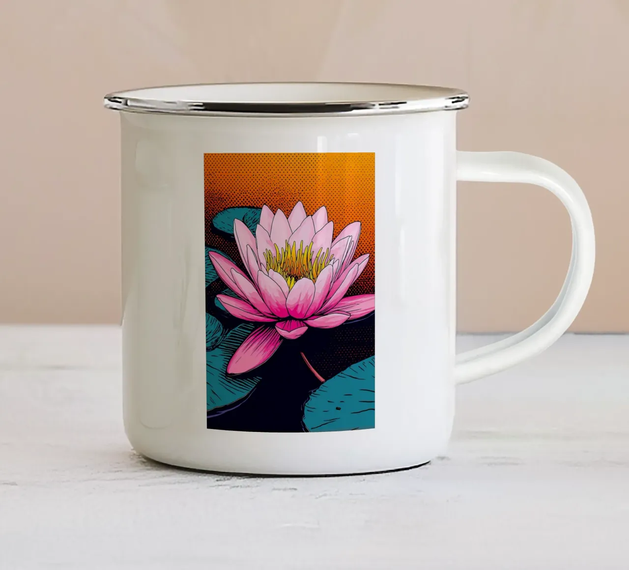 Ninfea - Pop Art tazza in smalto da ColorCrash Gallery