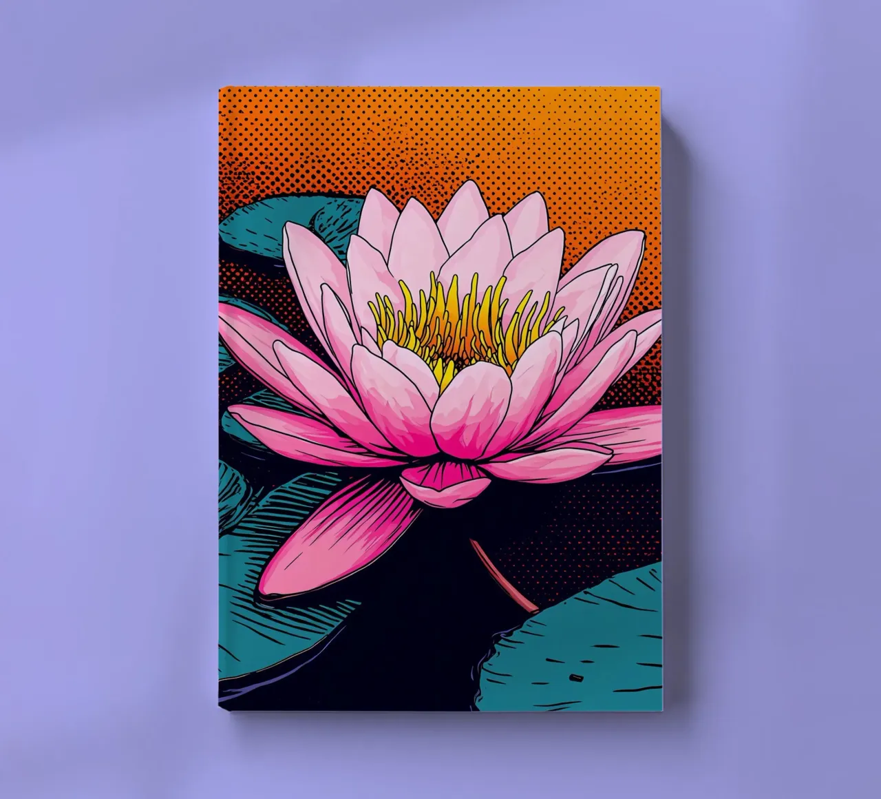 Water Lily - Pop Art notebook by ColorCrash Gallery