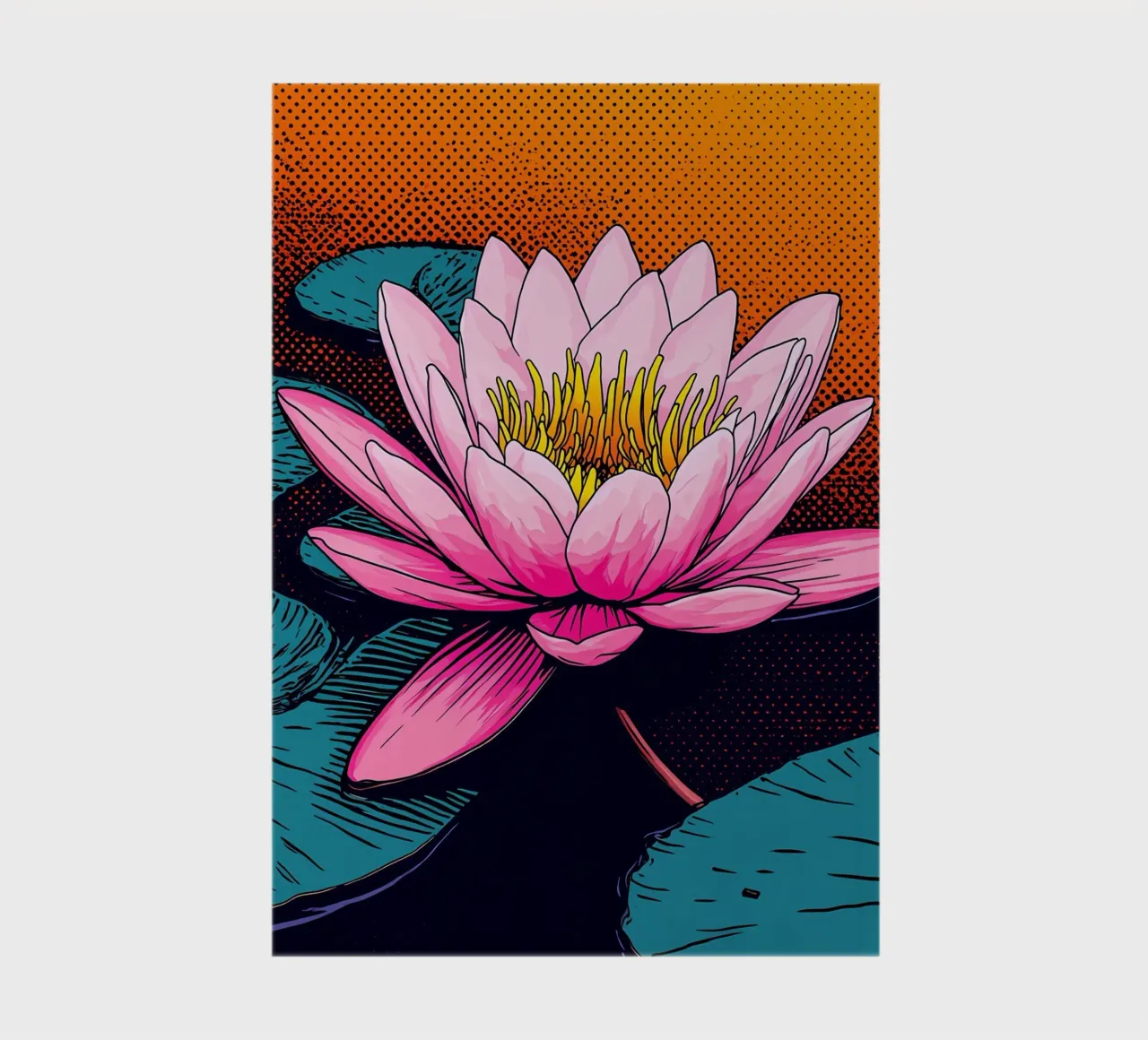 Water Lily - Pop Art notebook by ColorCrash Gallery