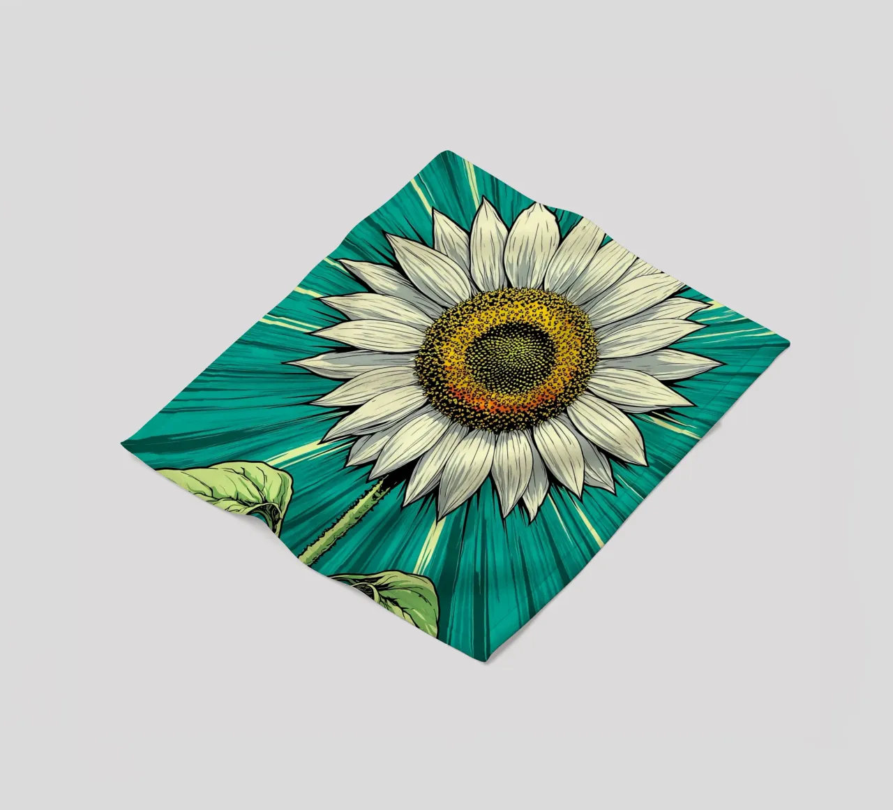 Girasole - Pop Art coperta in pile da ColorCrash Gallery