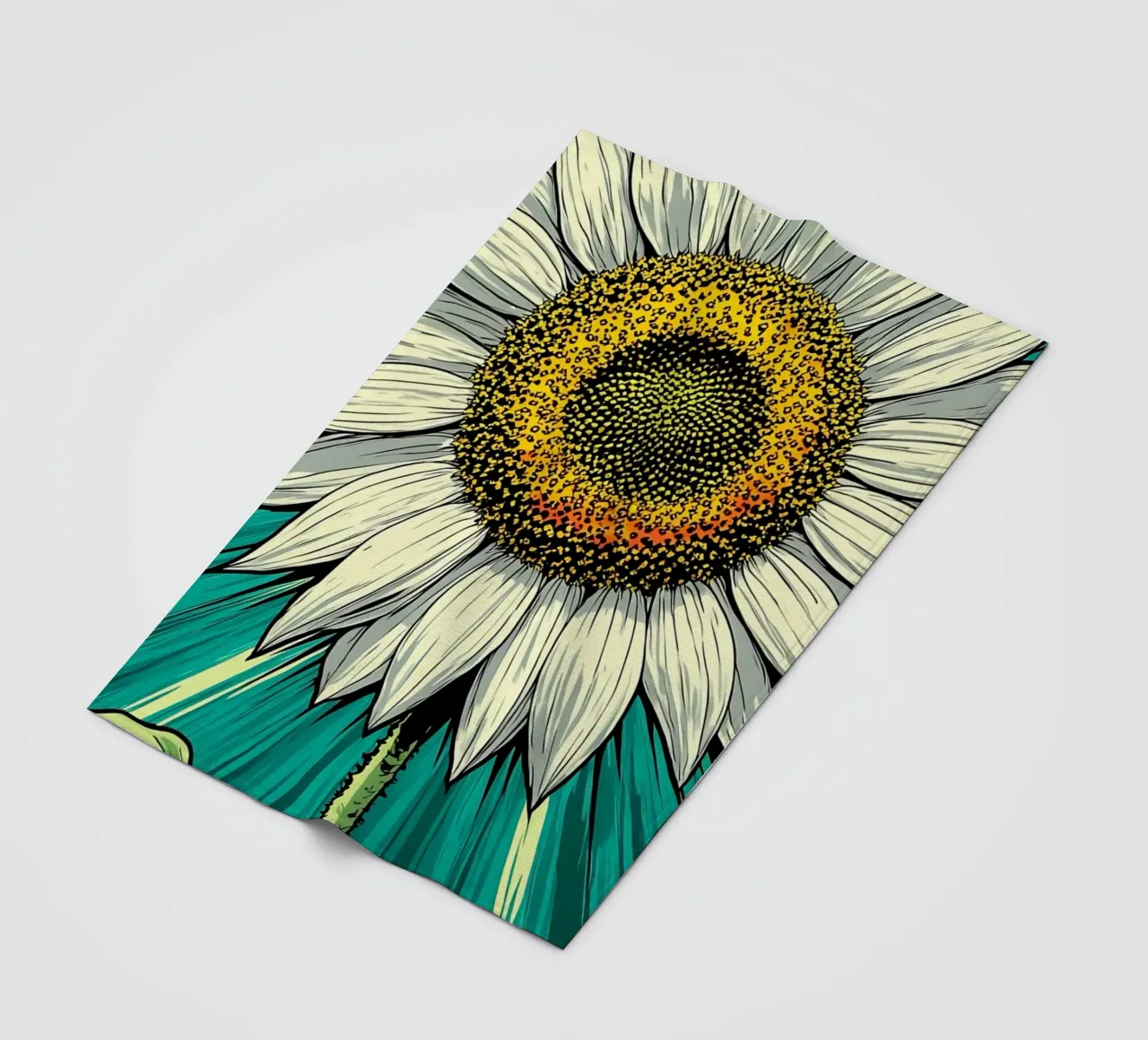 Girasole - Pop Art coperta in pile da ColorCrash Gallery