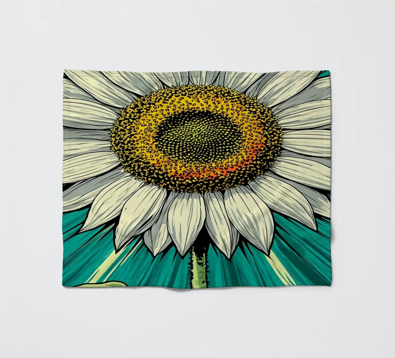 Girasole - Pop Art coperta in pile da ColorCrash Gallery