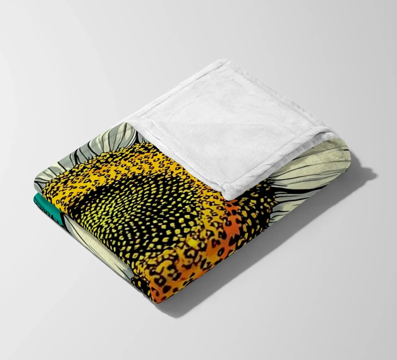 Girasole - Pop Art coperta in pile da ColorCrash Gallery