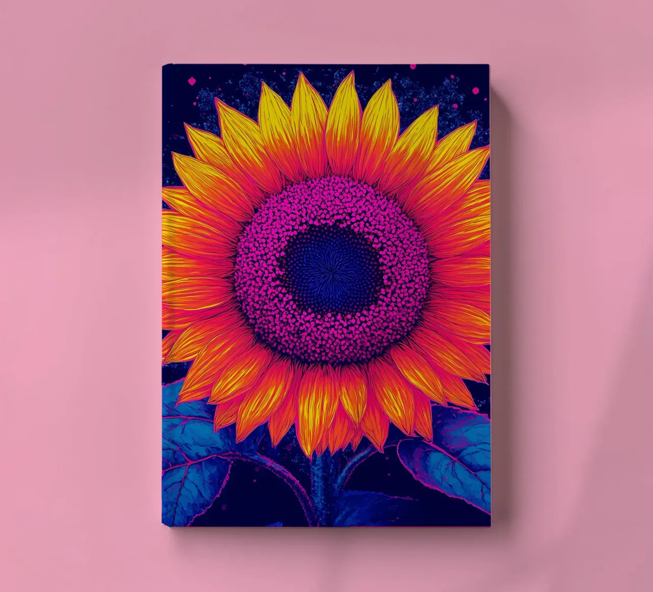 Sunflower - Pop Art notebook by ColorCrash Gallery