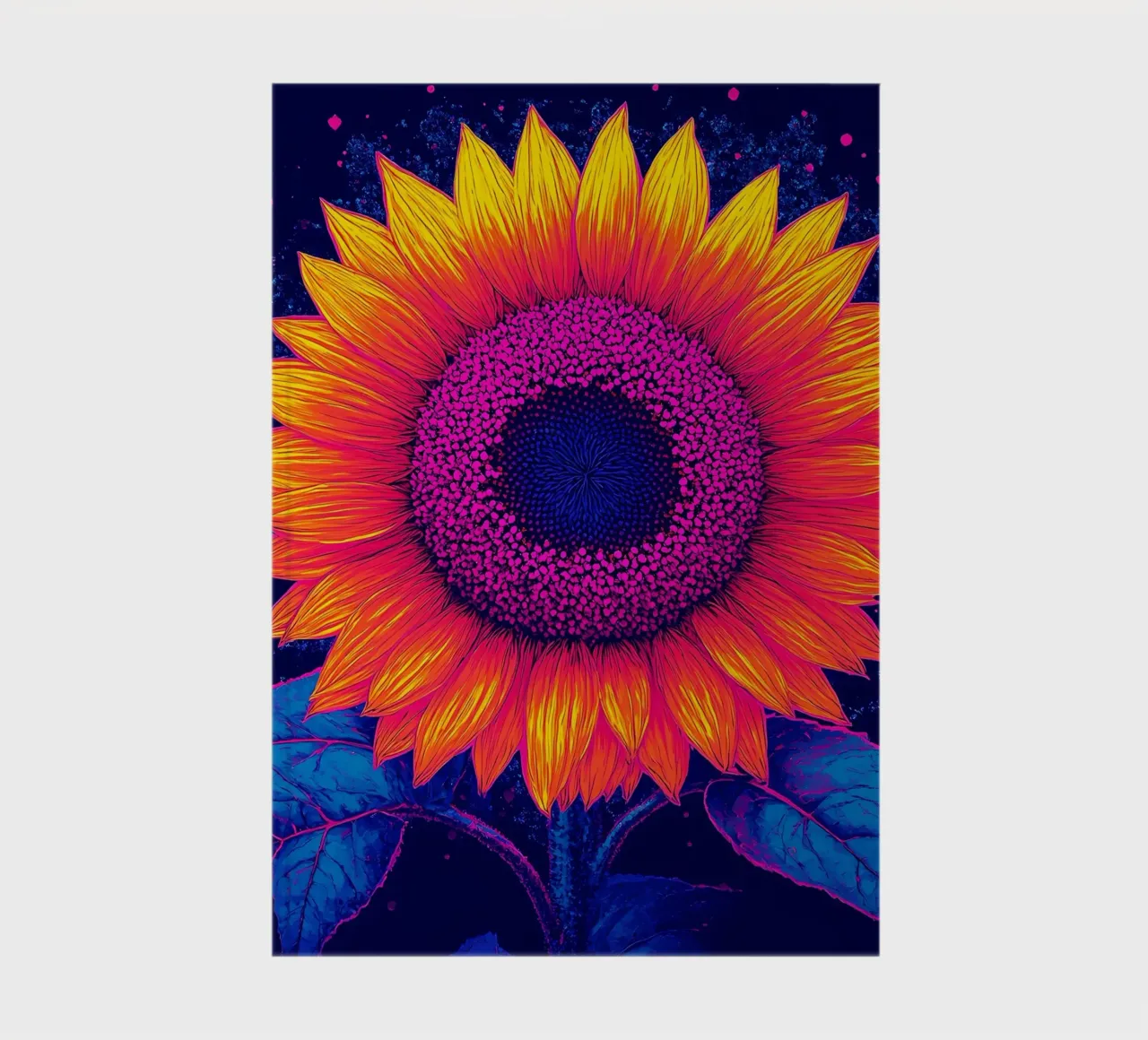 Sunflower - Pop Art notebook by ColorCrash Gallery