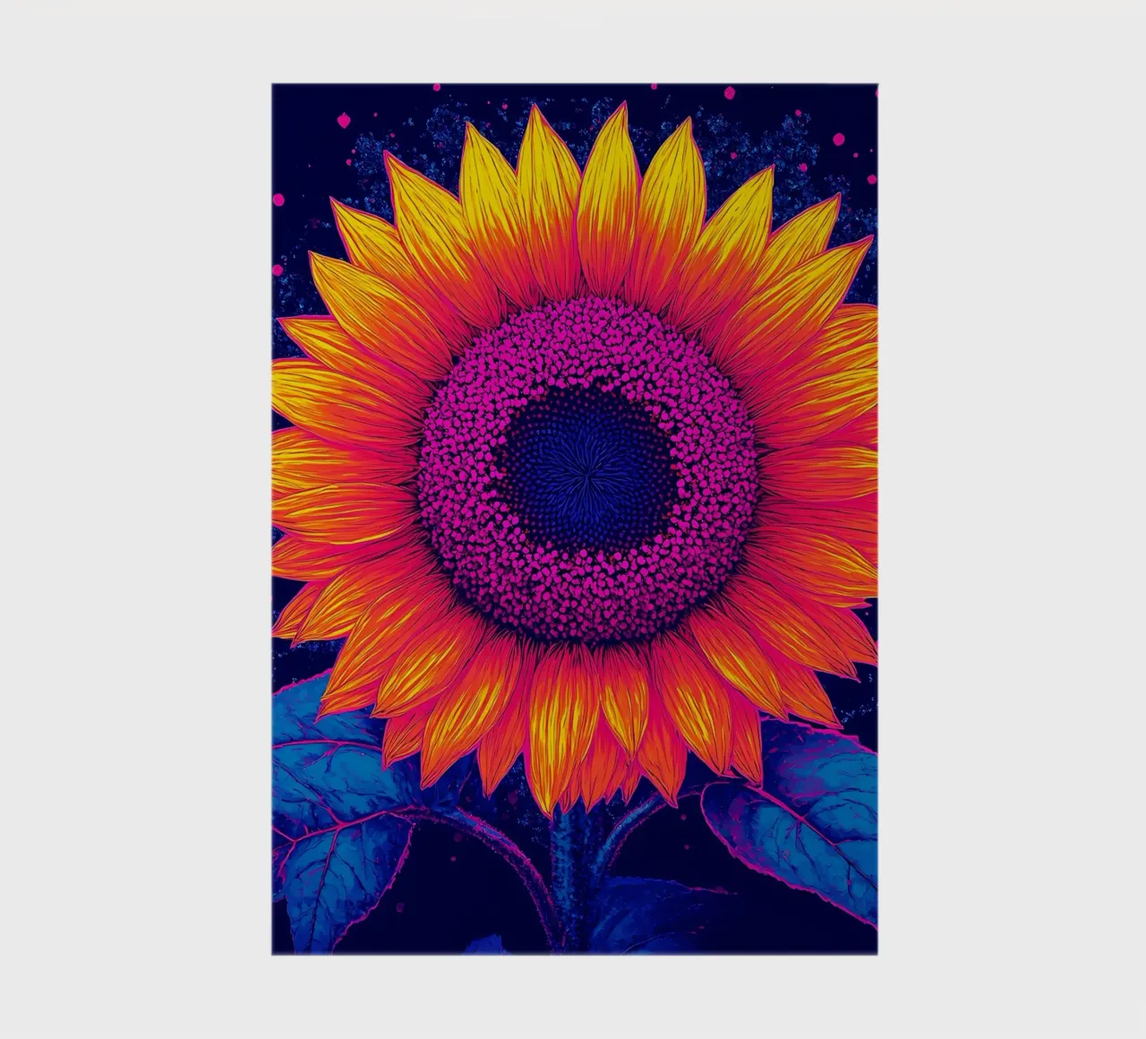 Sunflower - Pop Art notebook by ColorCrash Gallery