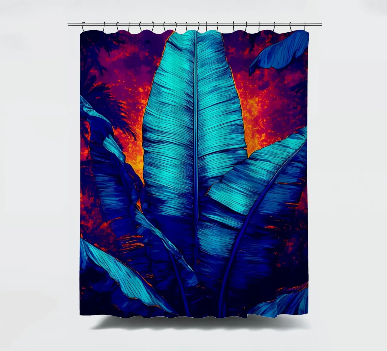Banana Leaf - Pop Art shower curtain by ColorCrash Gallery