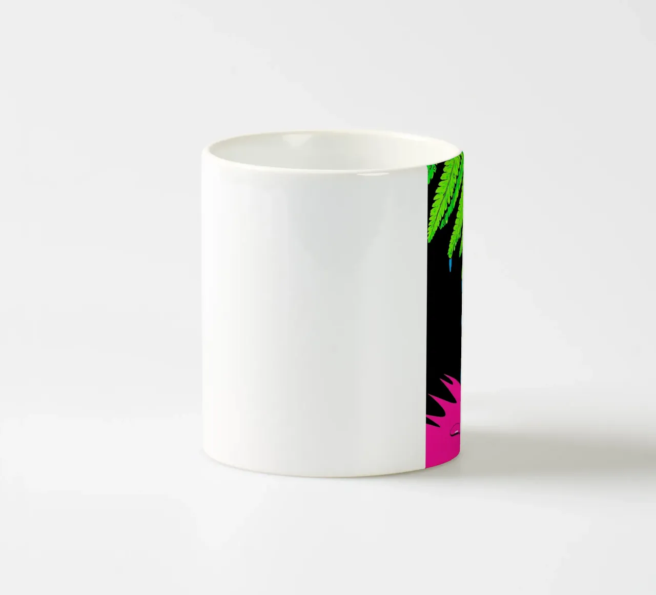 Foglia di felce che gocciola - Pop Art tazza in ceramica da ColorCrash Gallery