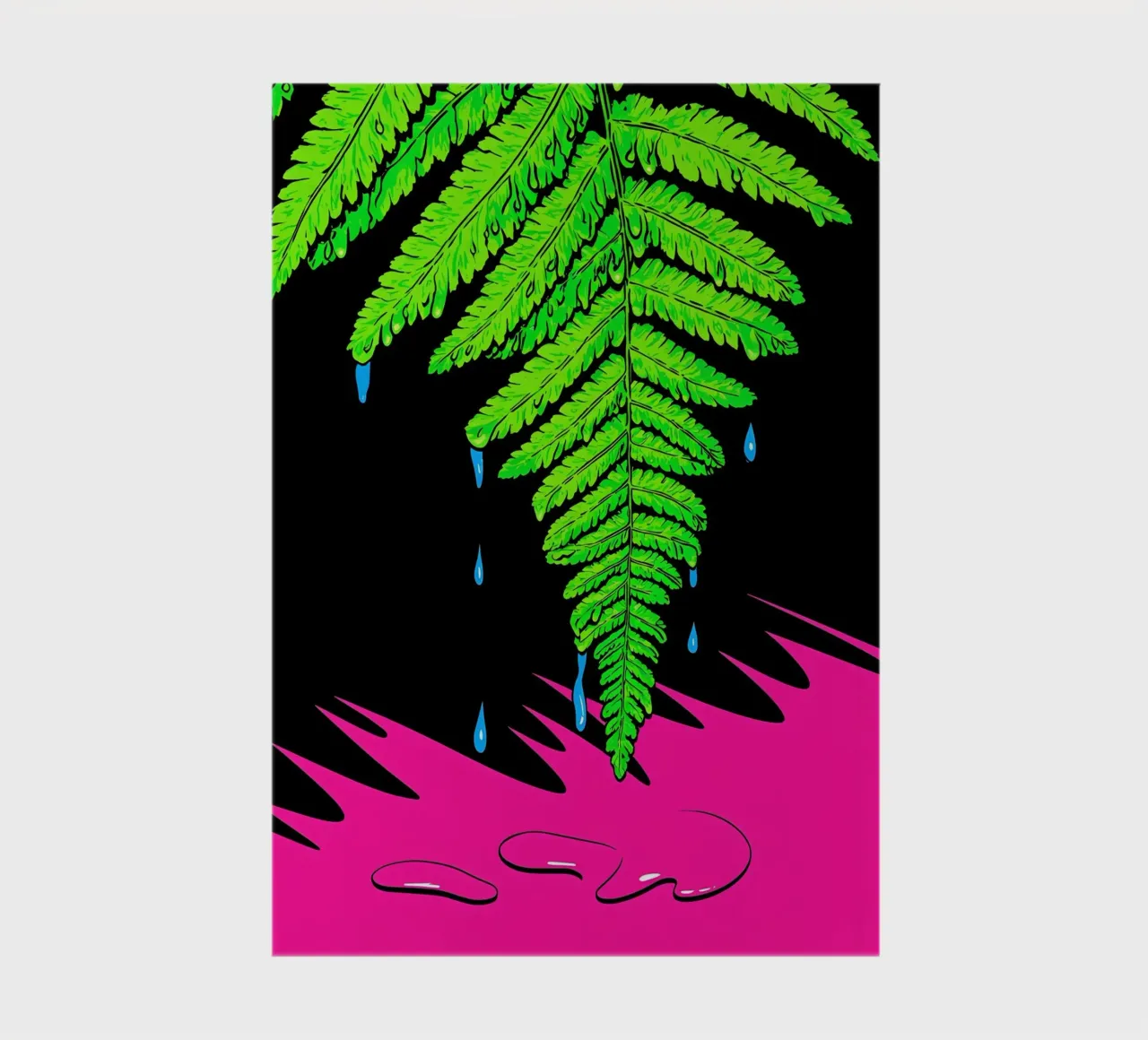 Fern Leaf Dripping - Pop Art notebook by ColorCrash Gallery