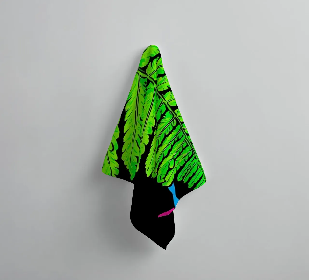 Fern Leaf Dripping - Pop Art towel by ColorCrash Gallery