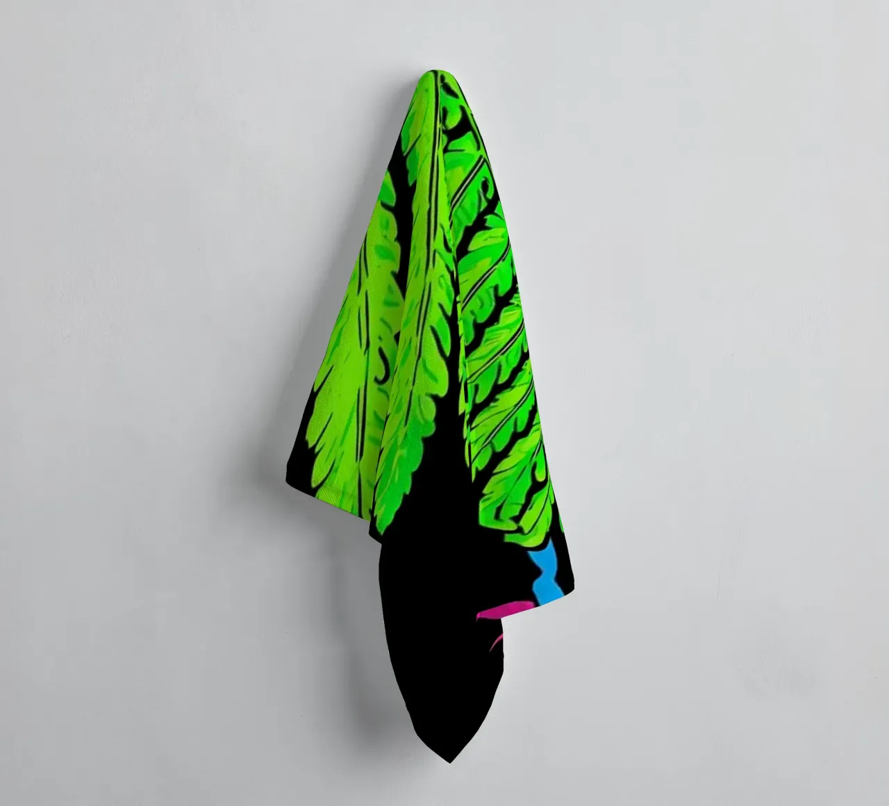 Fern Leaf Dripping - Pop Art towel by ColorCrash Gallery