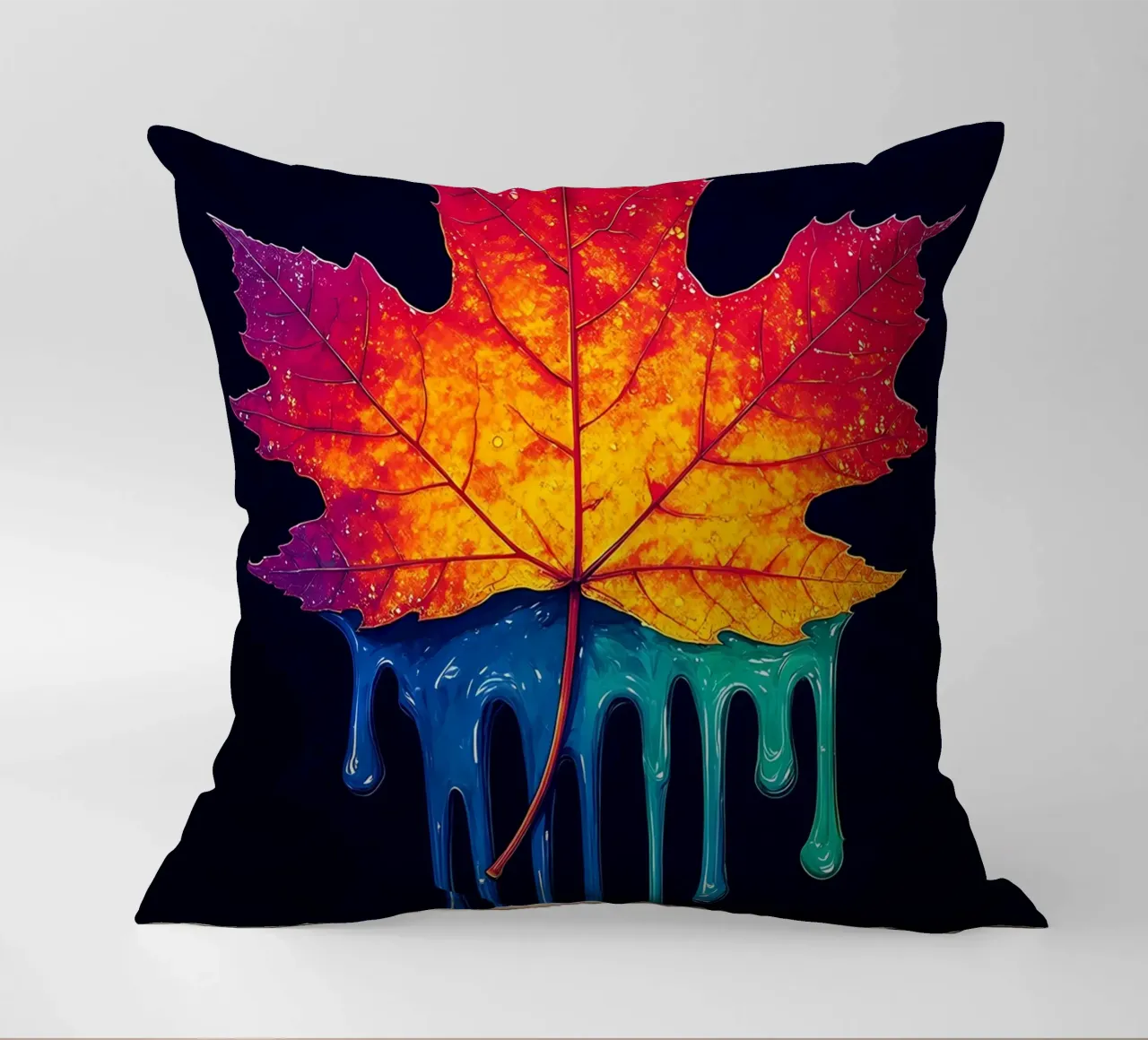 Foglia d'acero - Pop Art cuscino da ColorCrash Gallery