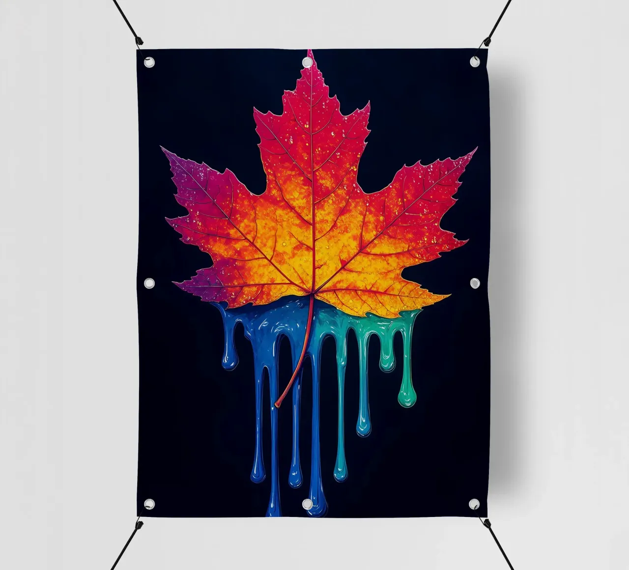 Foglia d'acero - Pop Art telo in pvc da ColorCrash Gallery