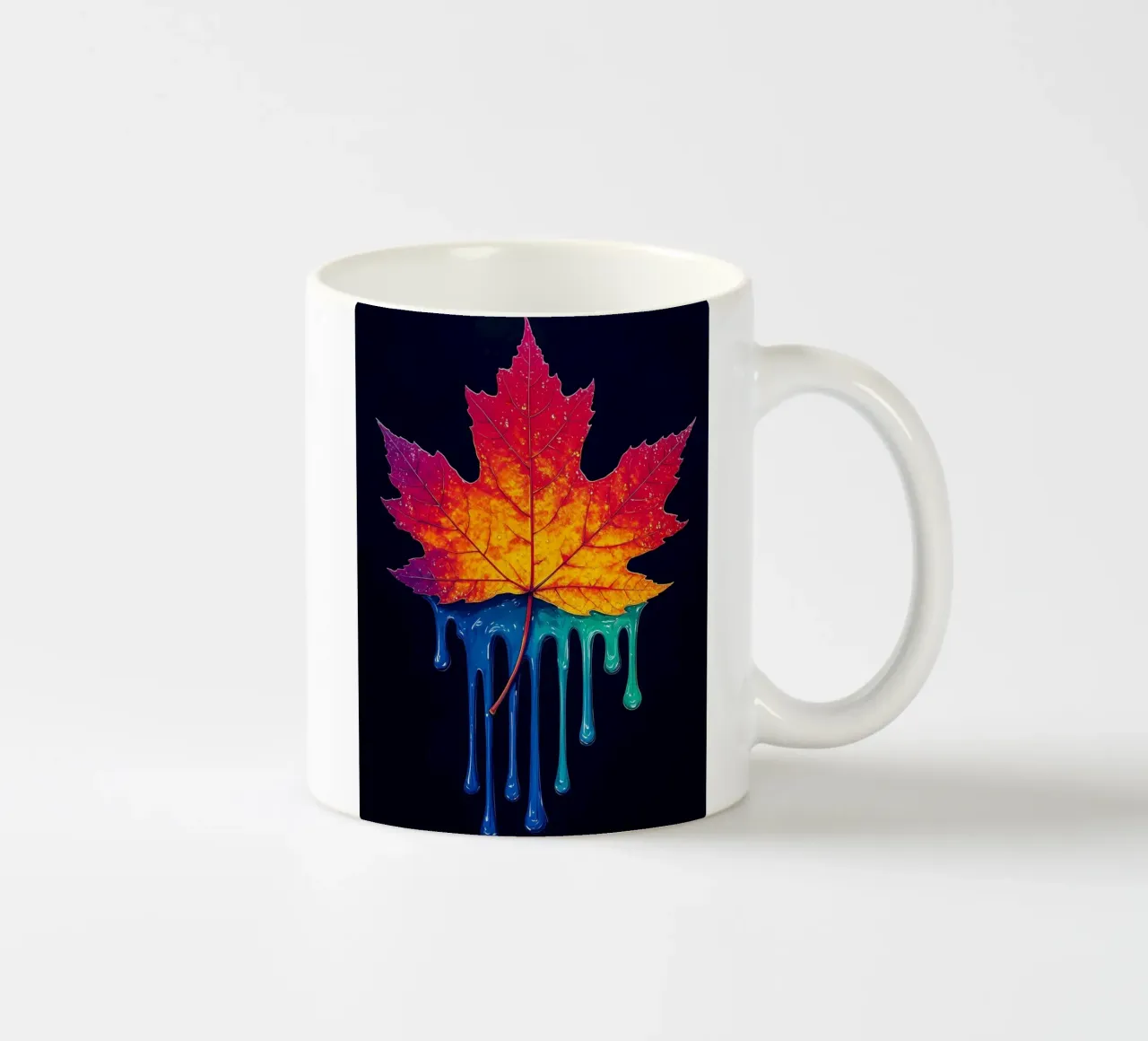 Foglia d'acero - Pop Art tazza in ceramica da ColorCrash Gallery
