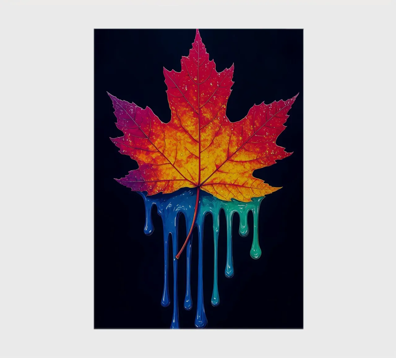 Maple Leaf - Pop Art notebook by ColorCrash Gallery