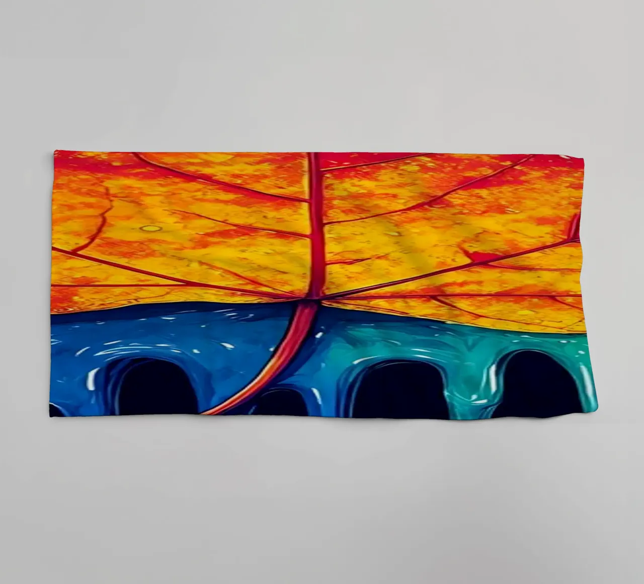 Maple Leaf - Pop Art towel by ColorCrash Gallery
