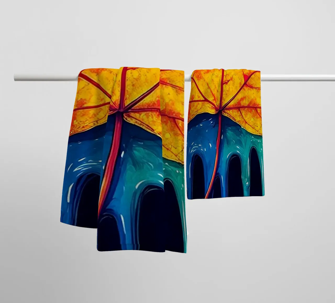 Maple Leaf - Pop Art towel by ColorCrash Gallery