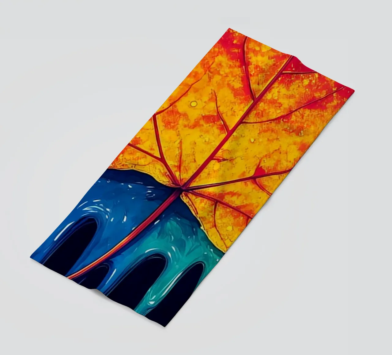 Maple Leaf - Pop Art beach towel by ColorCrash Gallery