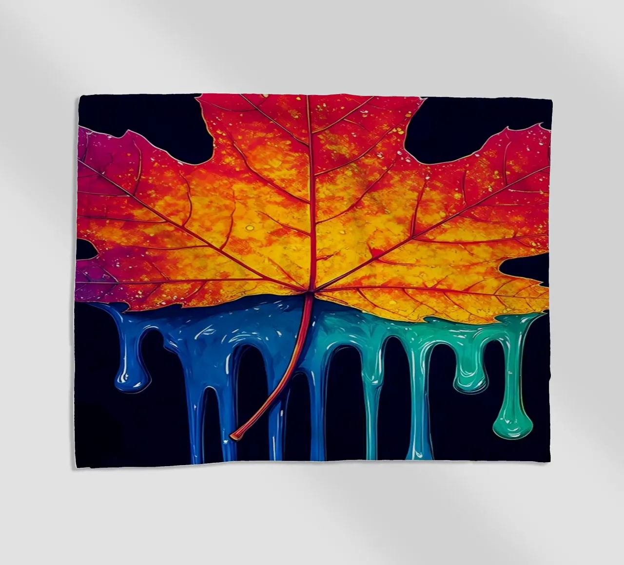 Maple Leaf - Pop Art beach towel by ColorCrash Gallery