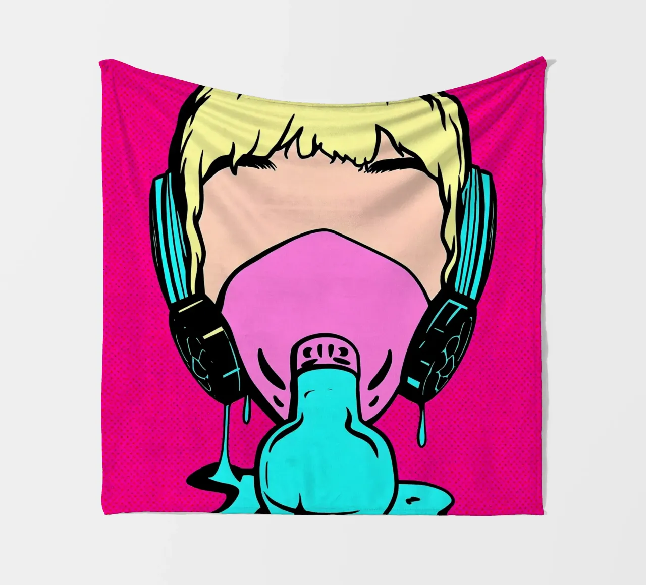 Maschera di gas - Pop Art coperta in pile da ColorCrash Gallery