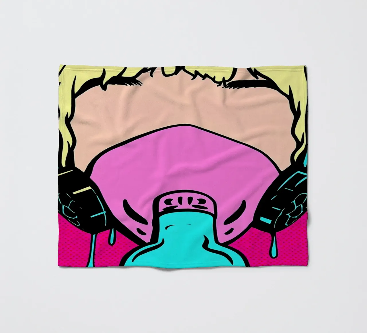 Maschera di gas - Pop Art coperta in pile da ColorCrash Gallery