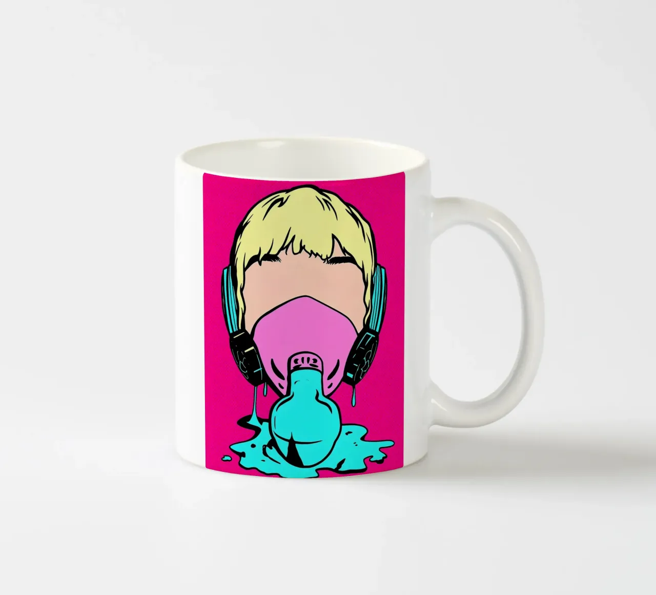 Maschera di gas - Pop Art tazza in ceramica da ColorCrash Gallery