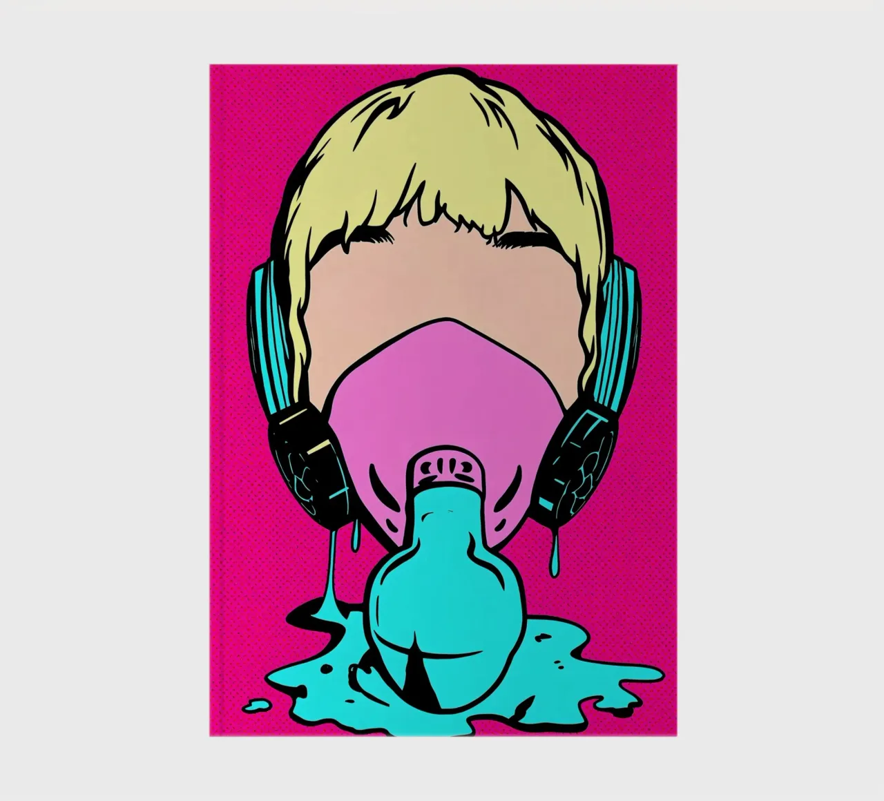 Máscara de gas - Pop Art cuaderno de ColorCrash Gallery