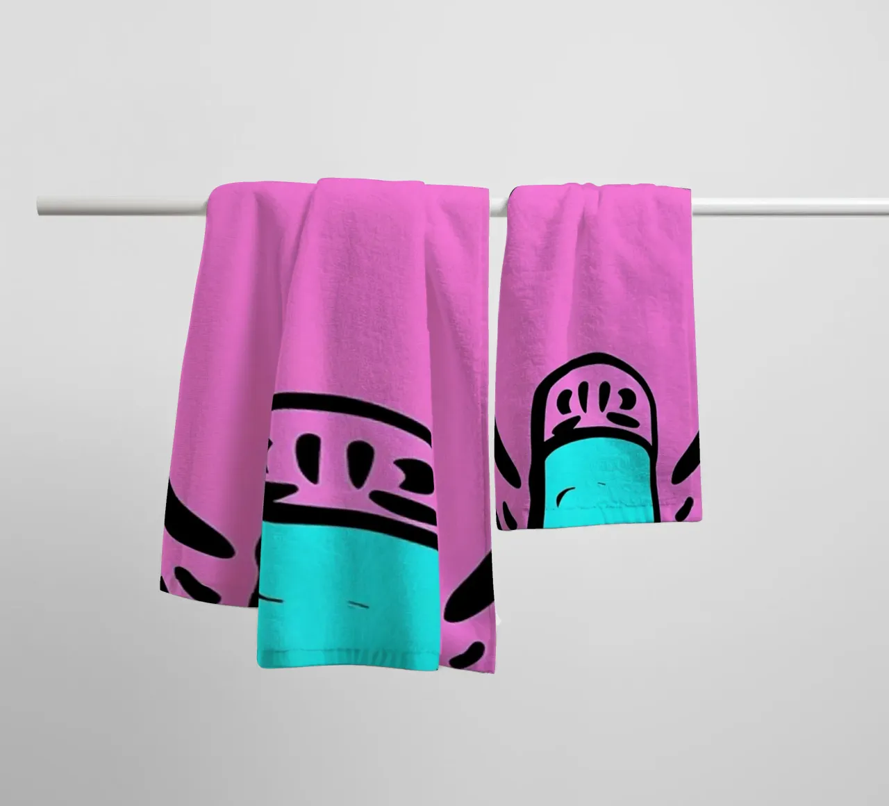 Maschera di gas - Pop Art asciugamano da bagno da ColorCrash Gallery