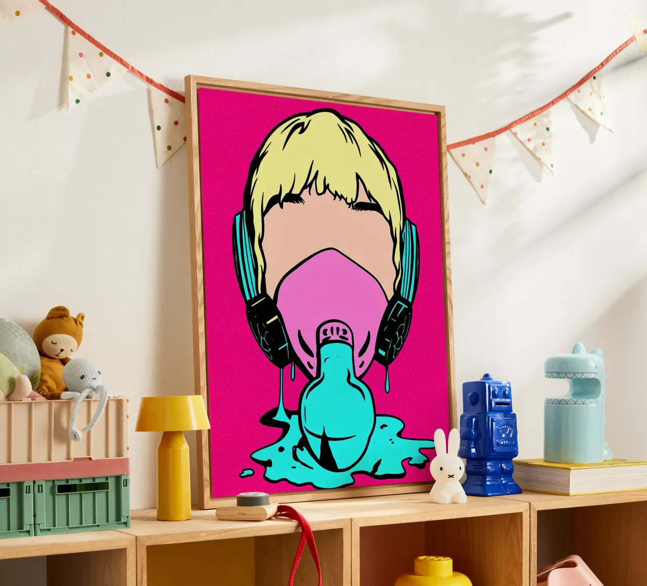 Maschera di gas - Pop Art plexiglass da ColorCrash Gallery