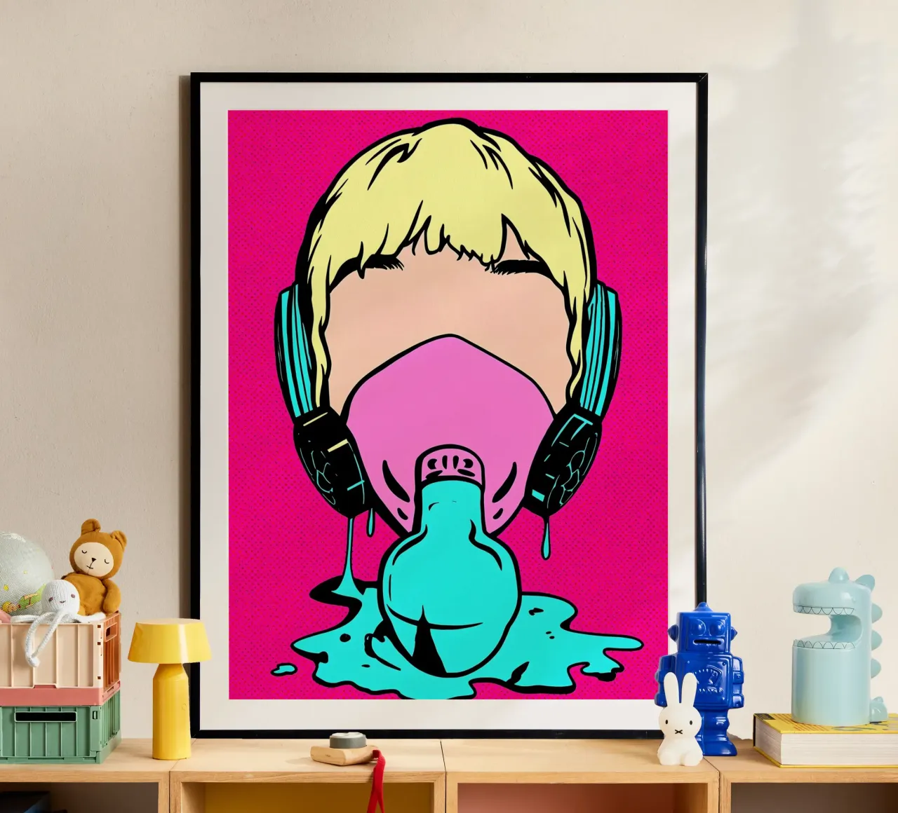 Maschera di gas - Pop Art carta hahnemühle da ColorCrash Gallery