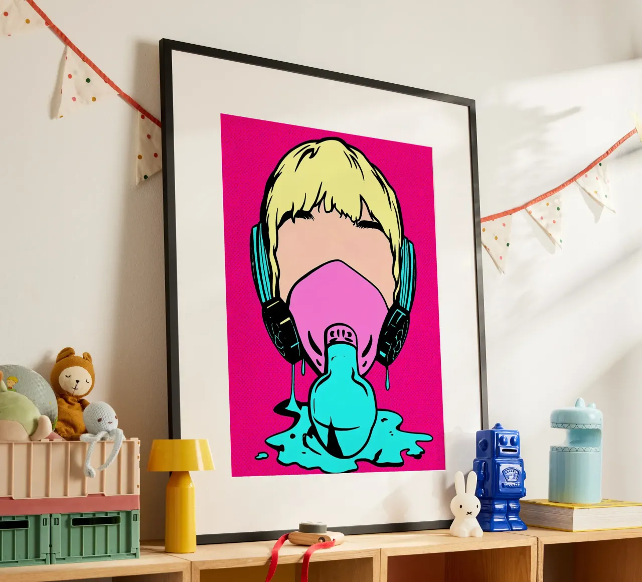 Maschera di gas - Pop Art carta hahnemühle da ColorCrash Gallery