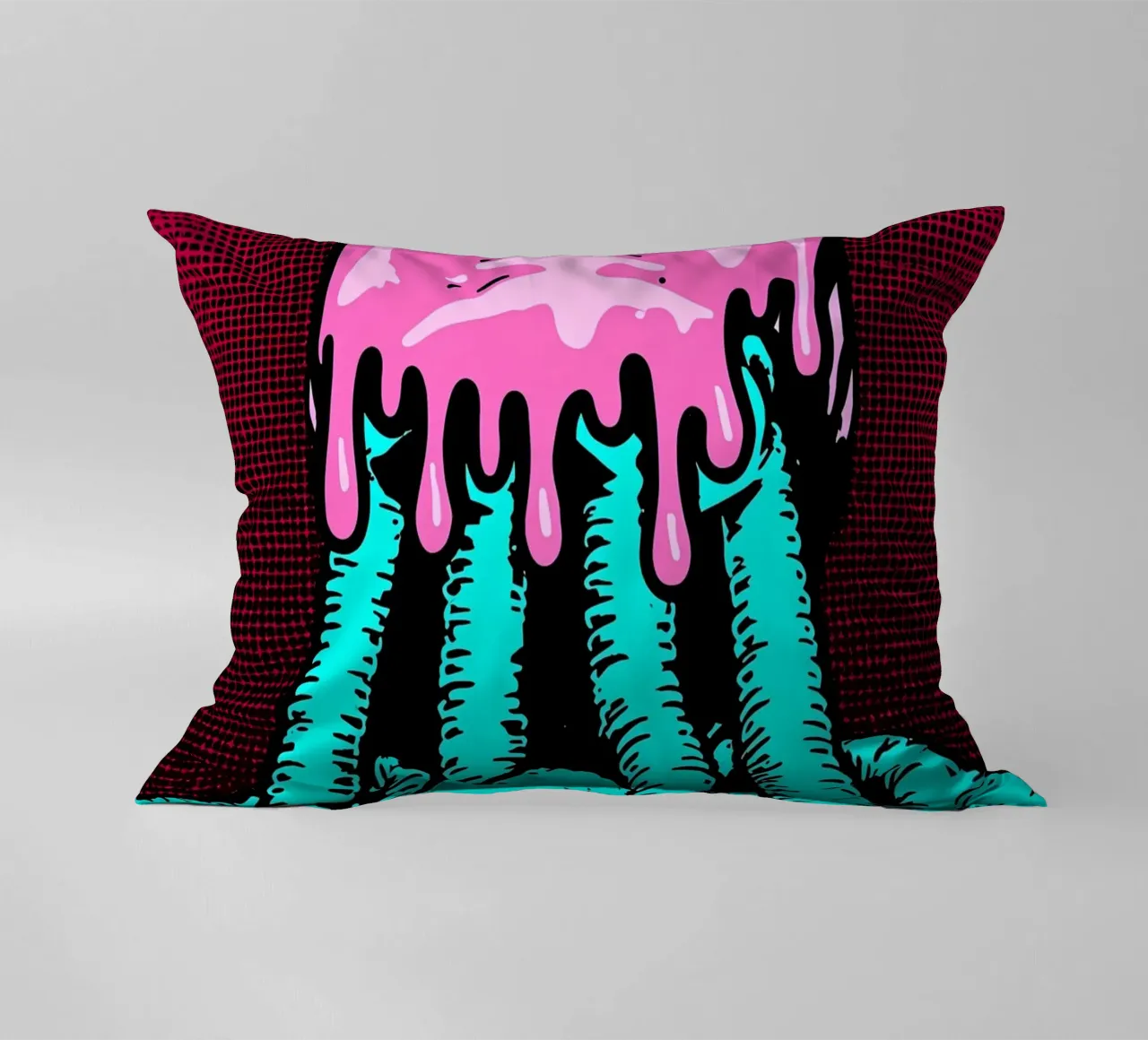 Maschera di gas - Pop Art cuscino da ColorCrash Gallery