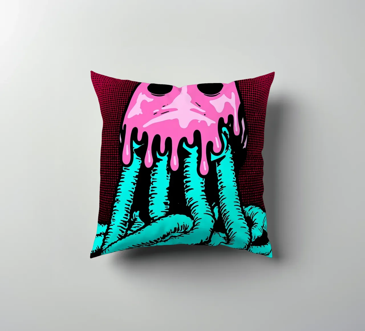 Maschera di gas - Pop Art cuscino da ColorCrash Gallery