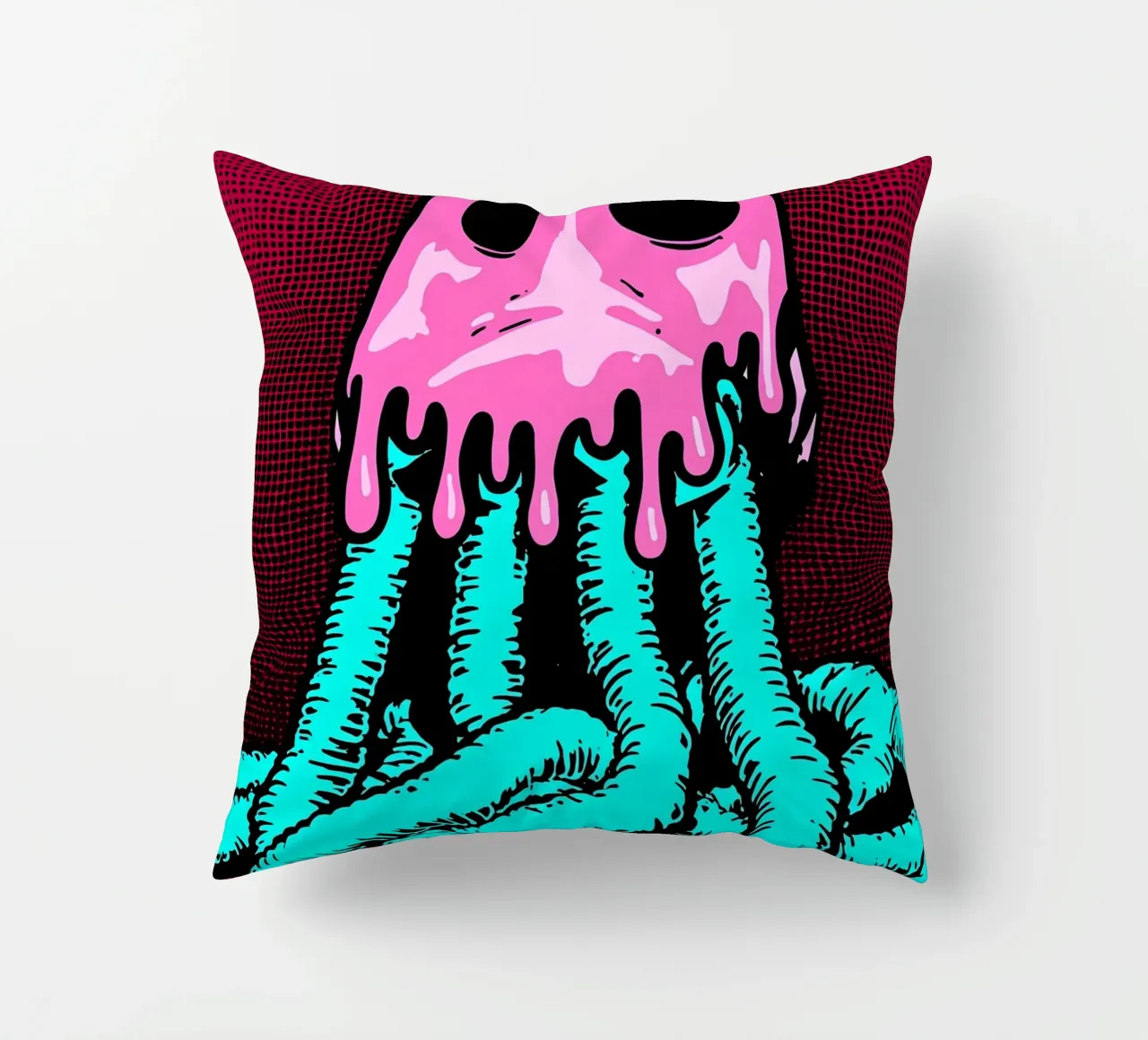 Maschera di gas - Pop Art cuscino da ColorCrash Gallery