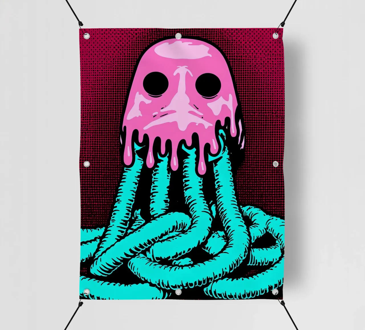 Maschera di gas - Pop Art telo in pvc da ColorCrash Gallery