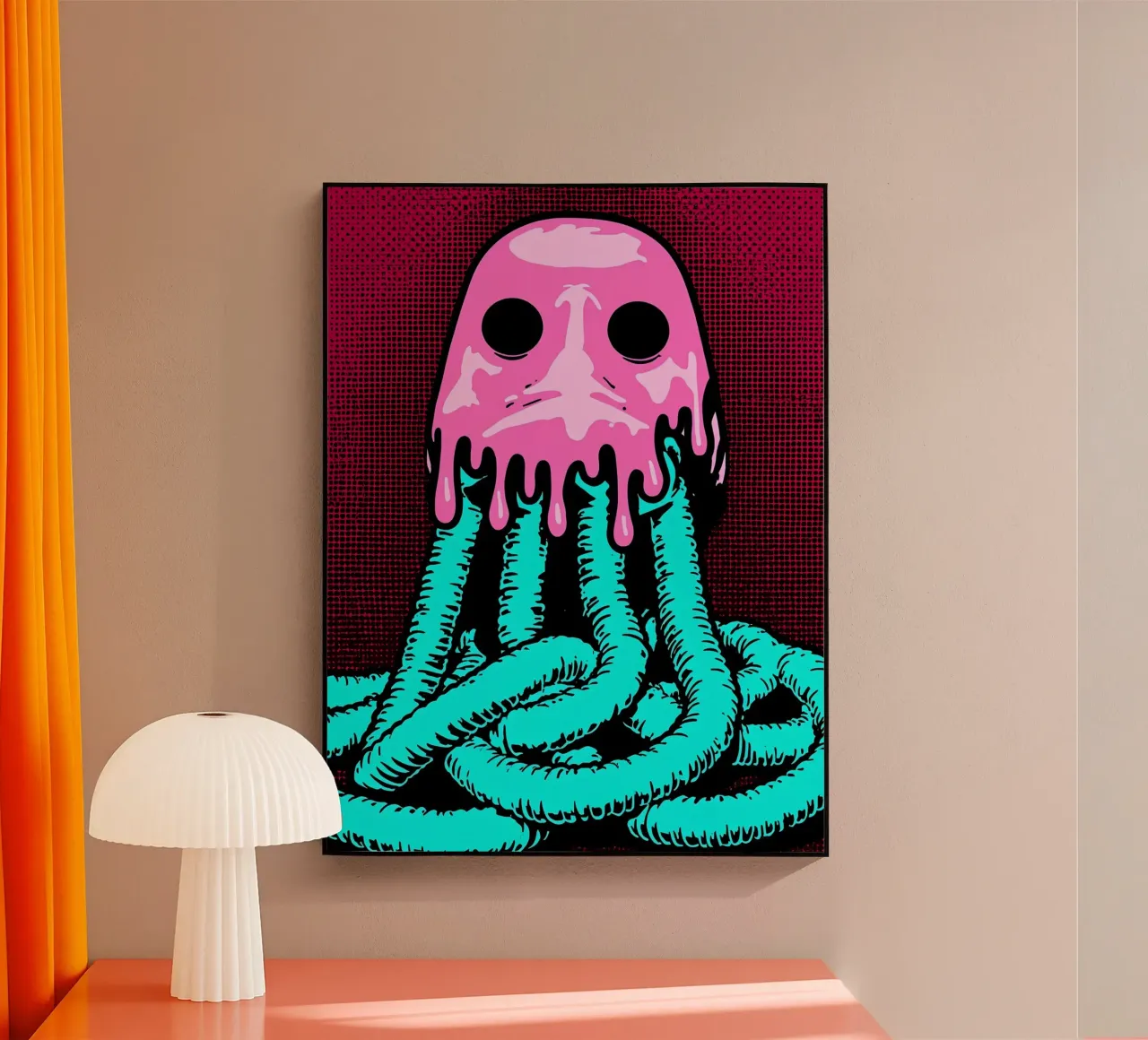 Maschera di gas - Pop Art plexiglass da ColorCrash Gallery