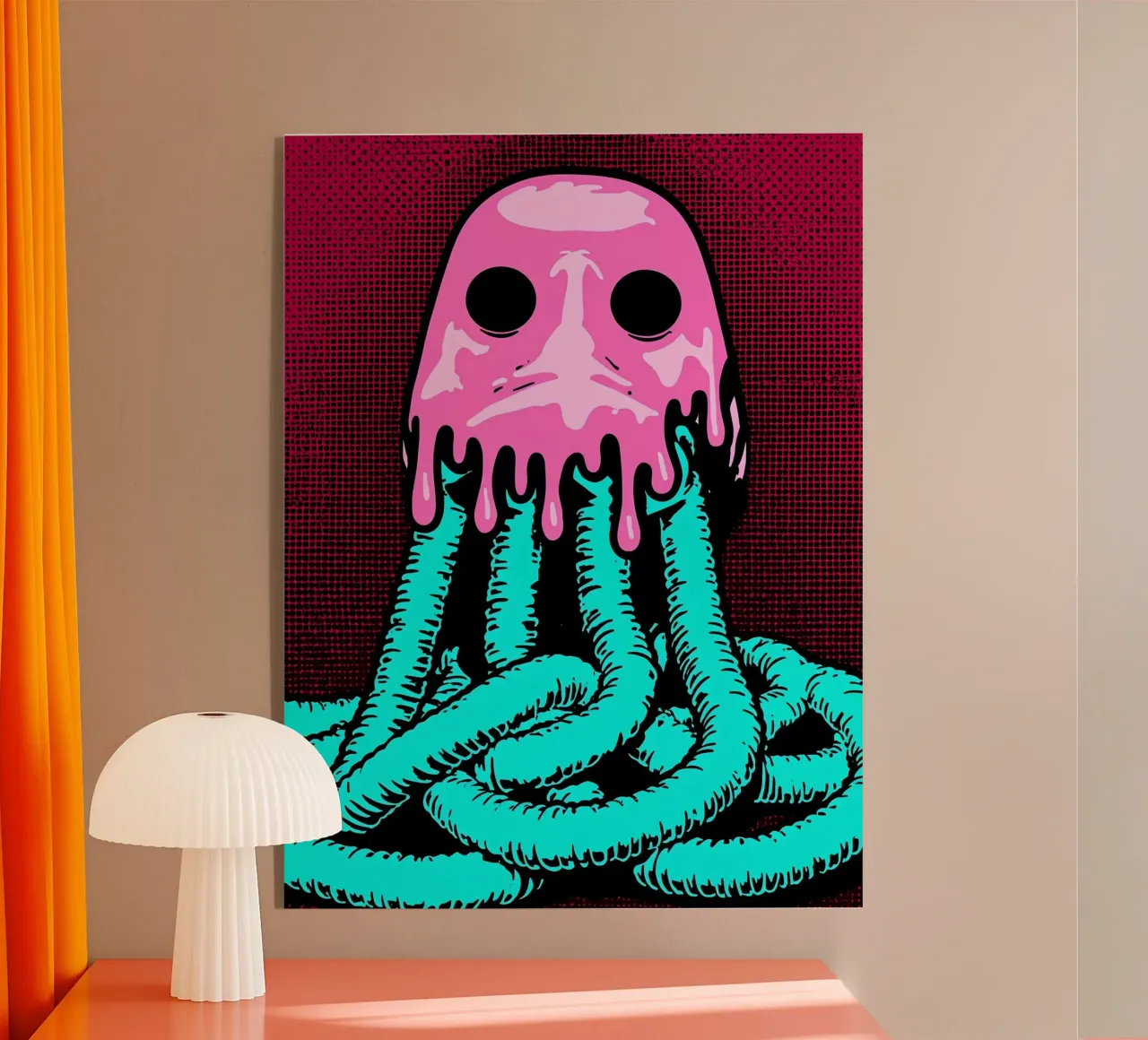 Maschera di gas - Pop Art plexiglass da ColorCrash Gallery