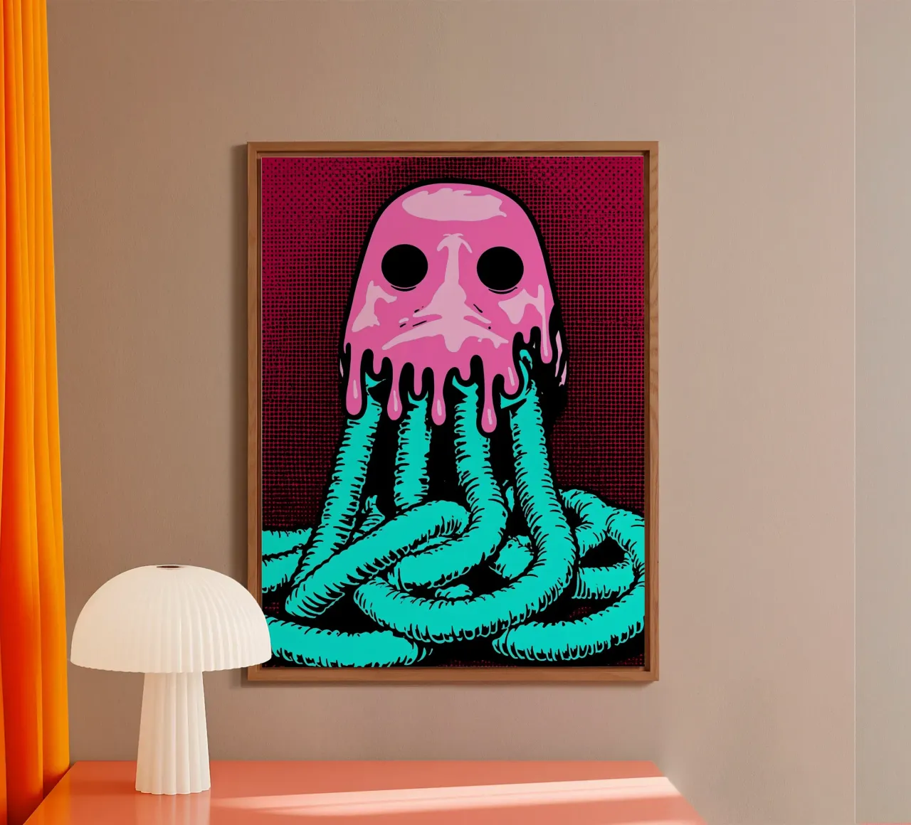 Maschera di gas - Pop Art alluminio dibond da ColorCrash Gallery