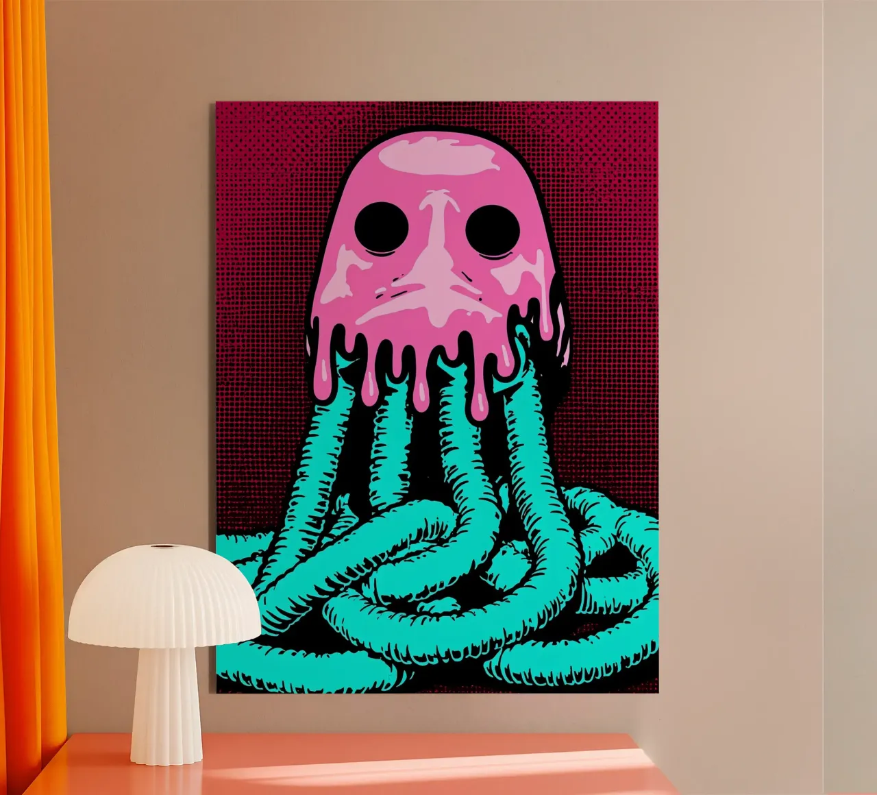 Maschera di gas - Pop Art alluminio dibond da ColorCrash Gallery