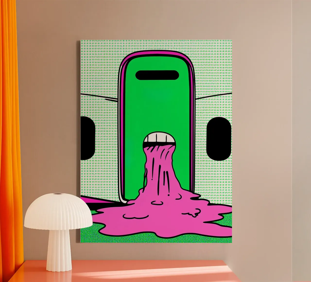 Dripping della porta dell'aereo - Pop Art tela con Cornice a cassetta da ColorCrash Gallery